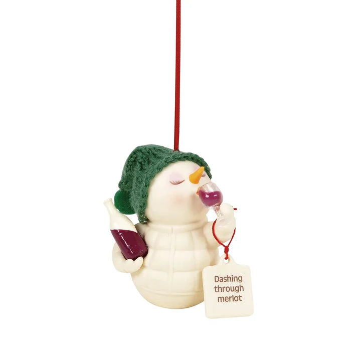 Snowpinions Dashing Through Merlot Ornament