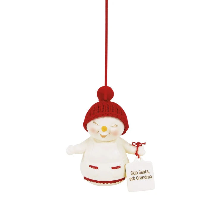 Snowpinions Skip Santa Ask Grandma Ornament