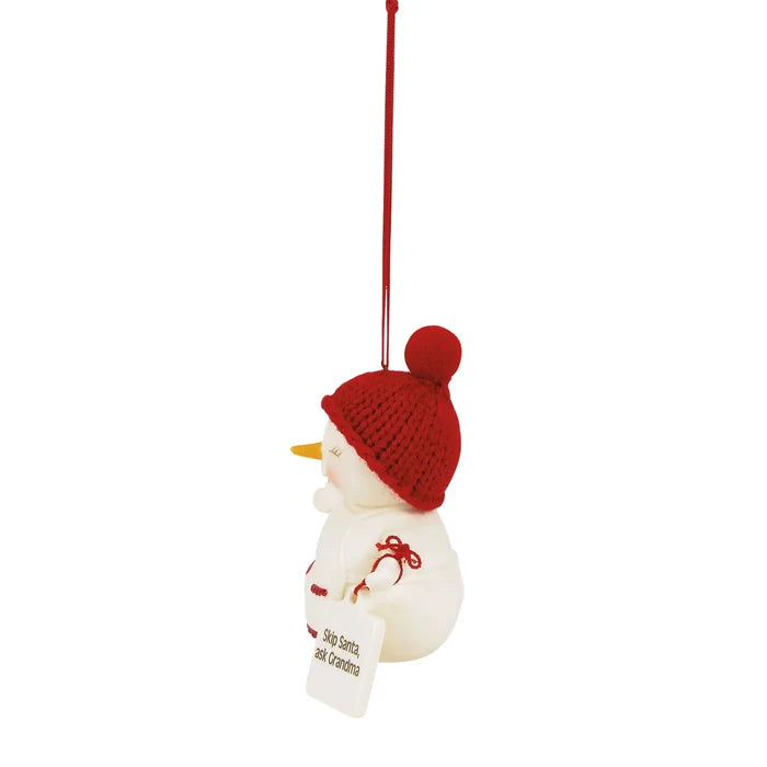 Snowpinions Skip Santa Ask Grandma Ornament