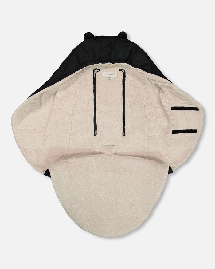 Snugly Baby Wrap Designed For Car Seat And Stroller Black | Deux par Deux | Jenni Kidz
