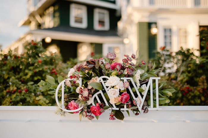Sophisticated with Vibrant Pop Beach House Wedding