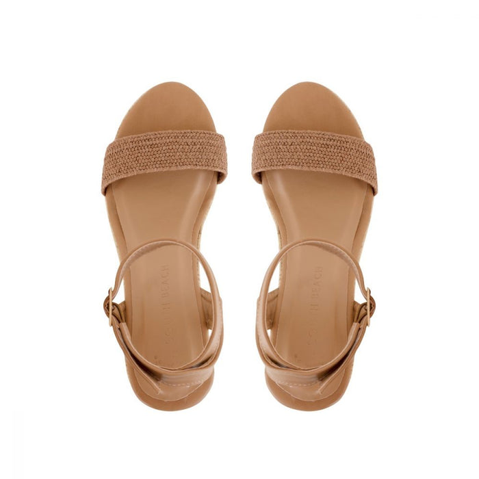 South Beach Nude Retro Platform Espadrilles - Franklins