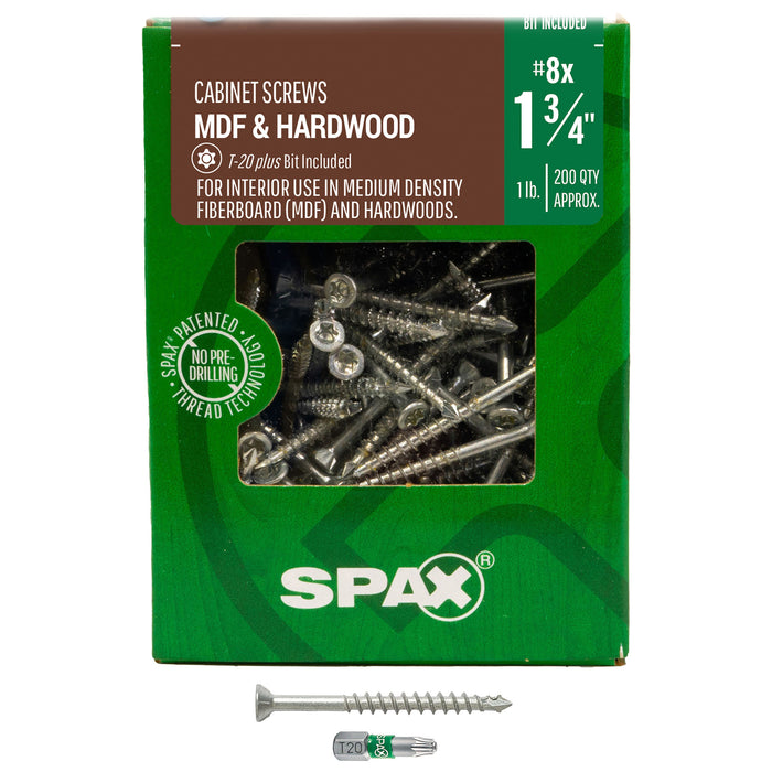 #8 (T-20+) / 1-3/4" / 1 LB Box (200 QTY)
