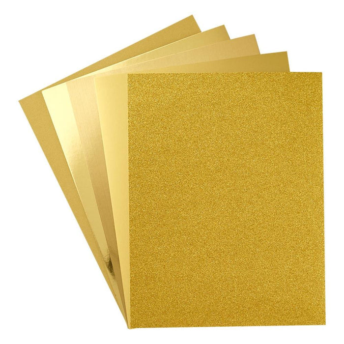 Spellbinders - Treasured Cardstock 8.5"X11" - 15/Pkg - Gold. Available at Embellish Away located in Bowmanville Ontario Canada.
