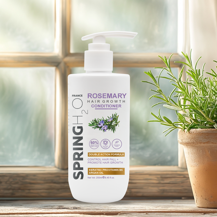 Spring H2O Rosemary Hair Care Gift Set | Set of 6 Hair Oil Shots, Hair Growth Shampoo & Conditioner