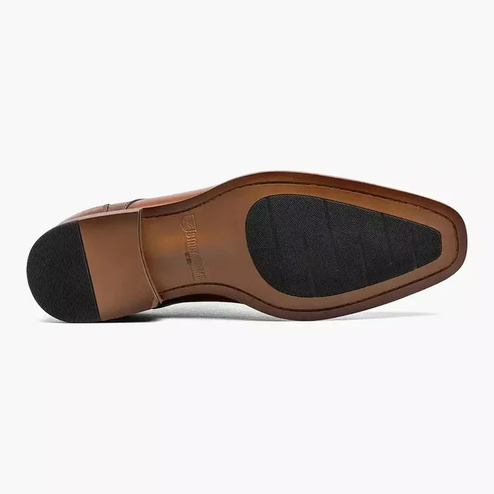 Stacy Adams Penley Men's Cognac Leather Cap Toe Oxford Dress Shoes