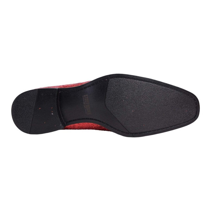 Stacy Adams Swank Textured Red Sparkle Slip-on Dress Shoes - The Suit Depot