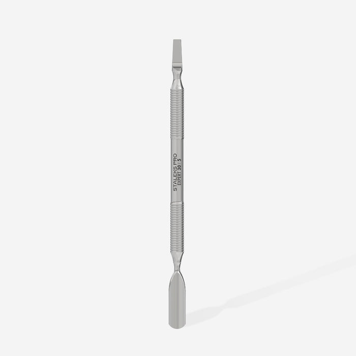 Staleks cuticle pusher - EXPERT 30 TYPE 5 (rounded wide pusher and straight blade)-Cuticle Pushers-STALEKS PRO-Gel Essentialz