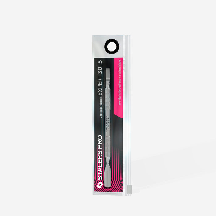Staleks cuticle pusher - EXPERT 30 TYPE 5 (rounded wide pusher and straight blade)-Cuticle Pushers-STALEKS PRO-Gel Essentialz
