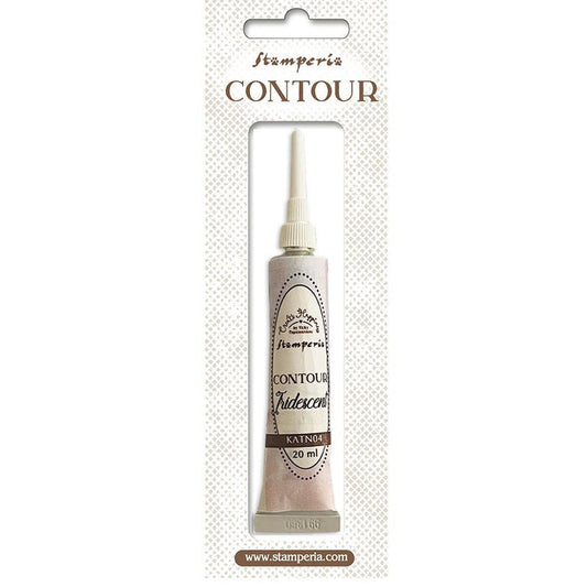 Stamperia - Create Happiness - Contour Liner - 20ml - Iridescent. The Stamperia Create Happiness Contour Liner comes in a tube of approximately 20 ml and features a fine tip, ideal for drawing, highlighting patterns, and creating 3D decorations. Available at Embellish Away located in Bowmanville Ontario Canada.