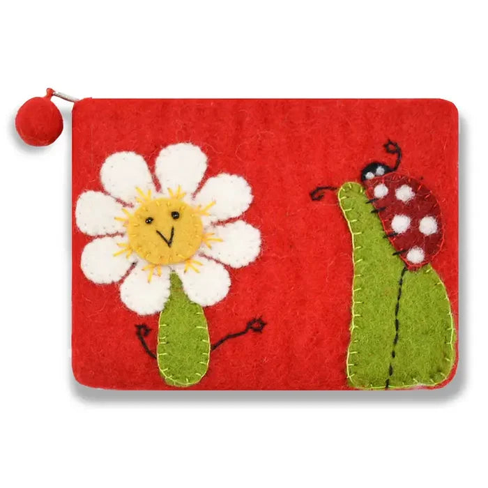 Sunflower and Lady Bug Coin Purse