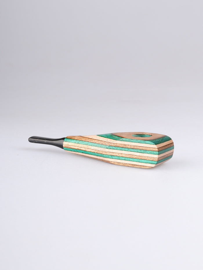 Super Psyche Wooden Pipe | Green - Brown - Tan-Image 2