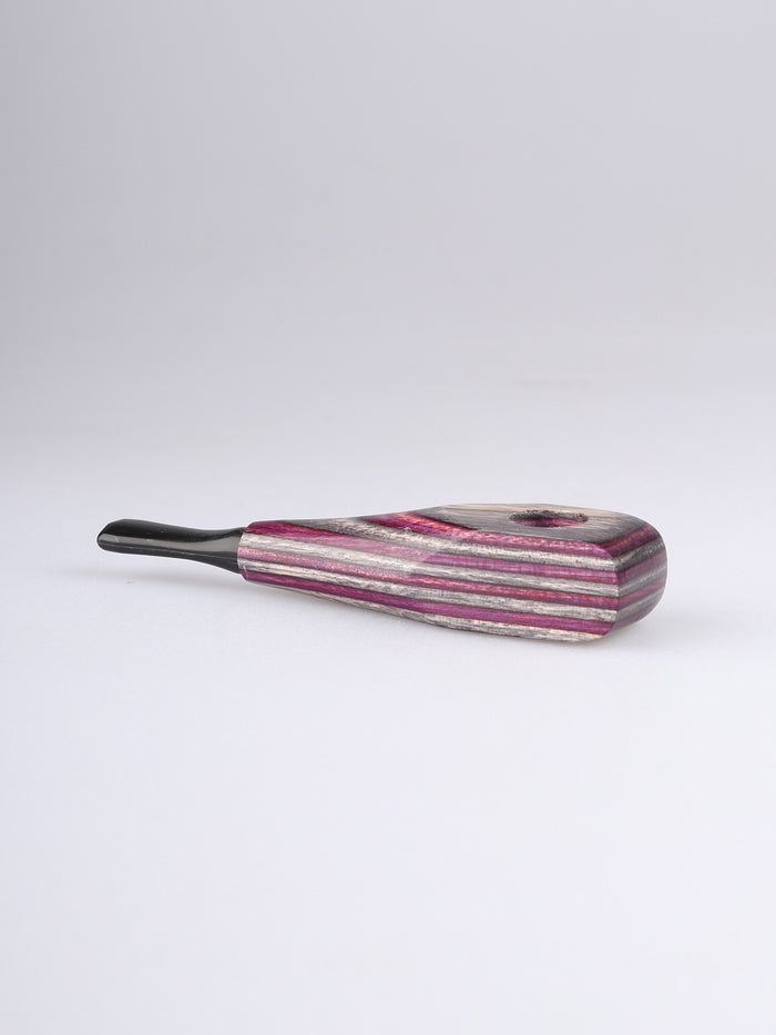 Super Psyche Wooden Pipe | Purple - Grey-Image 2