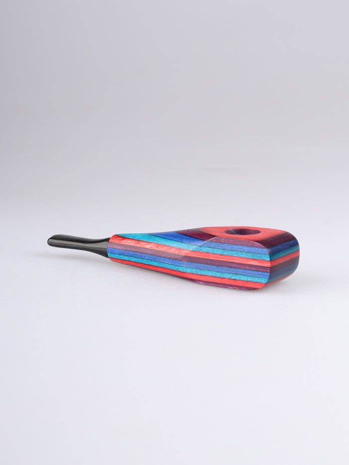 Super Psyche Wooden Pipe | Red - Purple - Blue-Image 2