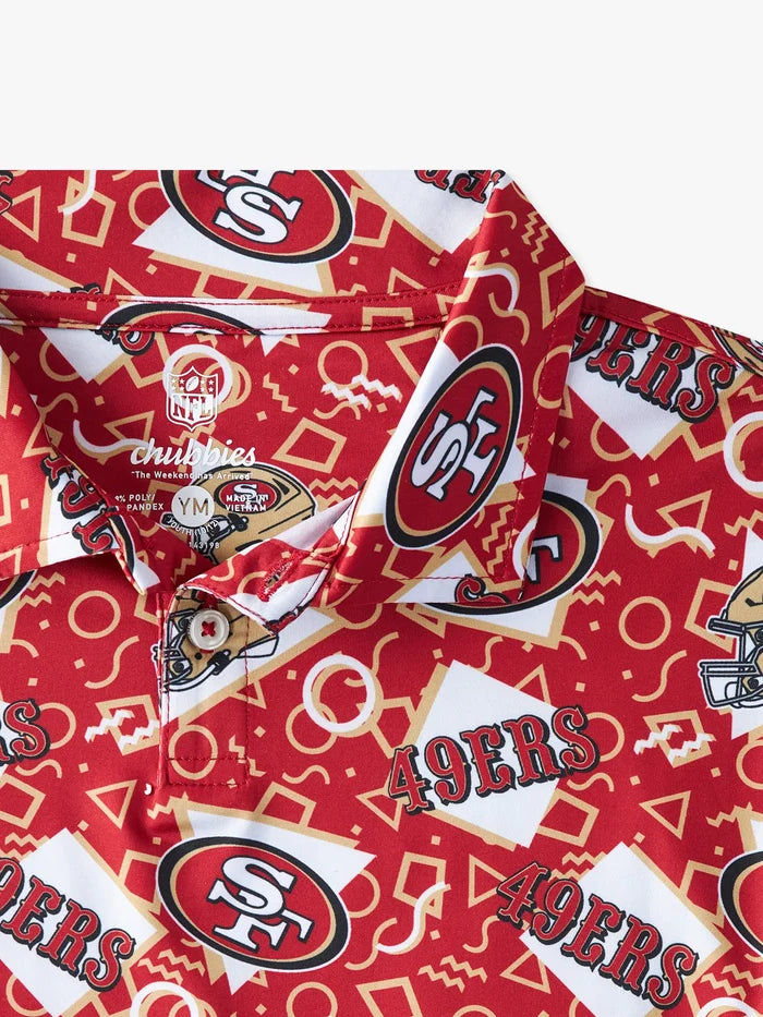 The 49ers Game Day Fit (Boys Performance Polo) - Image 2 - Chubbies Shorts