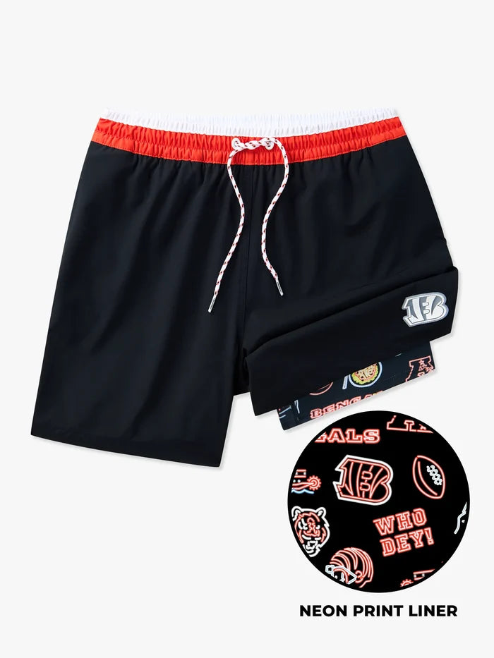The Bengals 5.5" (NFL Classic Lined Swim Trunks) - Image 1 - Chubbies Shorts