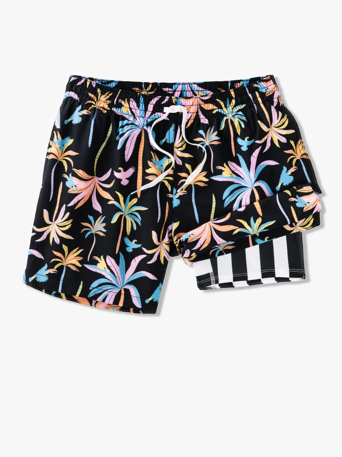 The Black Light Nights 5.5" (Classic Lined Swim Trunk) - Image 1 - Chubbies Shorts