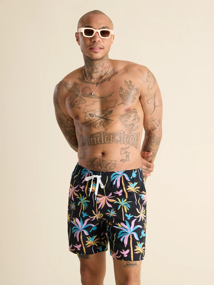 The Black Light Nights 7" (Classic Swim Trunk) - Image 1 - Chubbies Shorts
