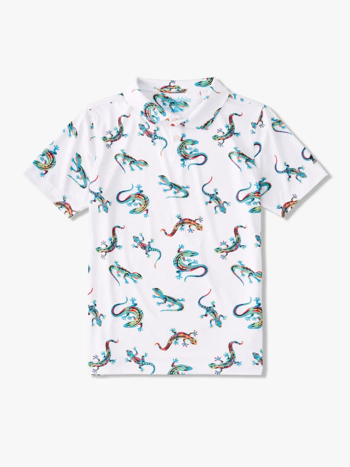 The Blizzard O' Lizard (Boys Performance Polo) - Image 1 - Chubbies Shorts