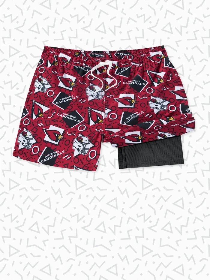 The Cardinals Game Day Fit (Boys Classic Lined Trunk) - Image 1 - Chubbies Shorts