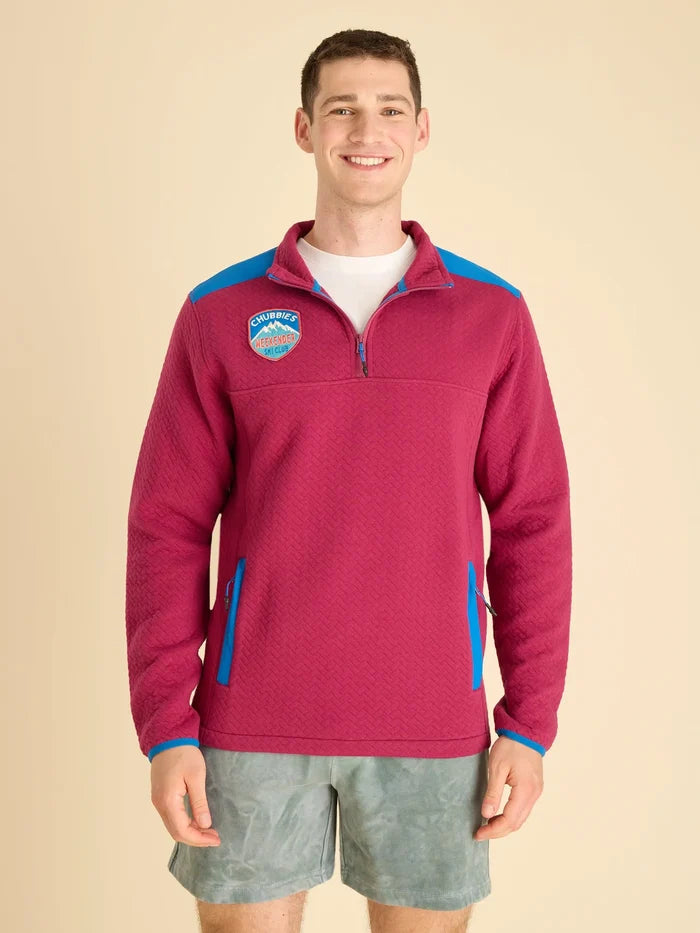 The Crimson Cruiser (Quilted Quarter-Zip) - Image 1 - Chubbies Shorts