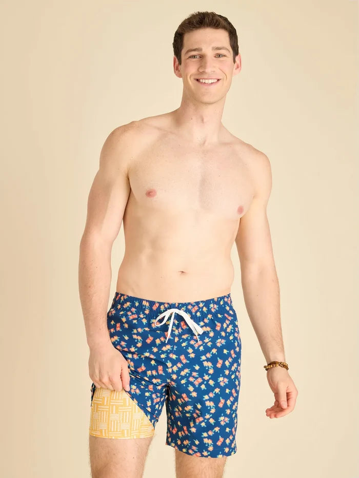 The Flowers In Motion 7" (Classic Lined Swim Trunk) - Image 1 - Chubbies Shorts