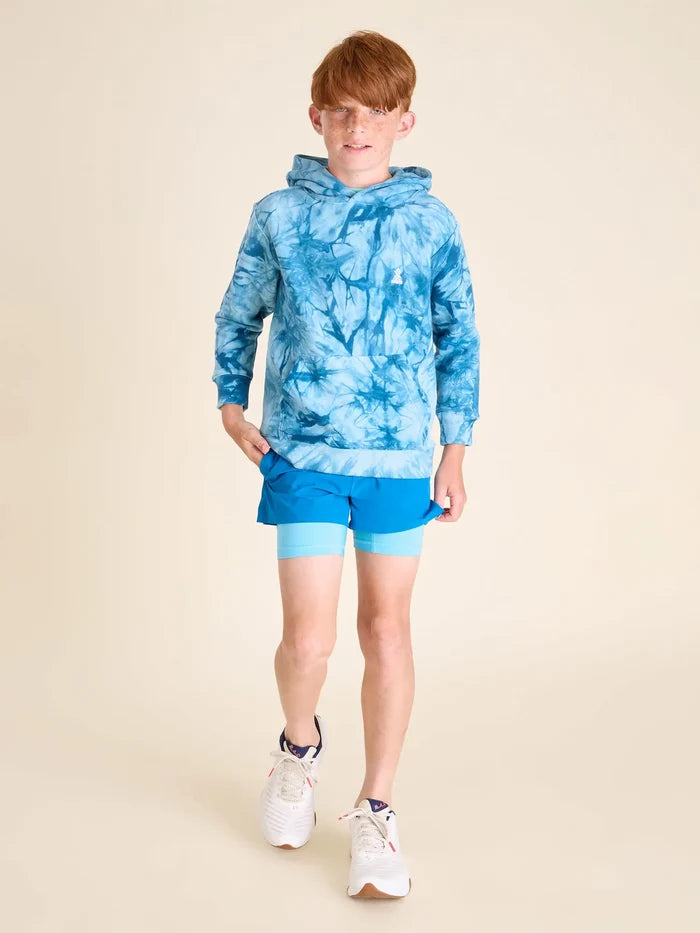The Glass Fractal - Deep Blue (Boys Comfort Hoodie) - Image 4 - Chubbies Shorts