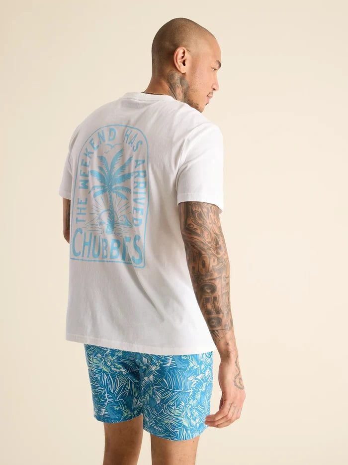 The Going in the Duffle (Non Pocket Graphic T-Shirt) - Pure White - Image 3 - Chubbies Shorts