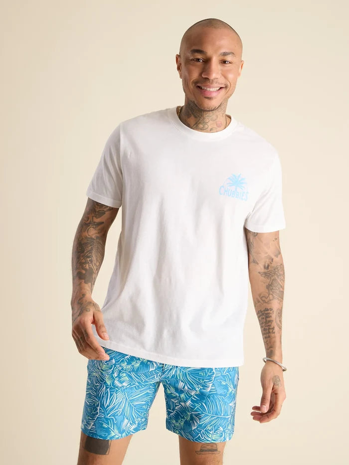 The Going in the Duffle (Non Pocket Graphic T-Shirt) - Pure White - Image 2 - Chubbies Shorts
