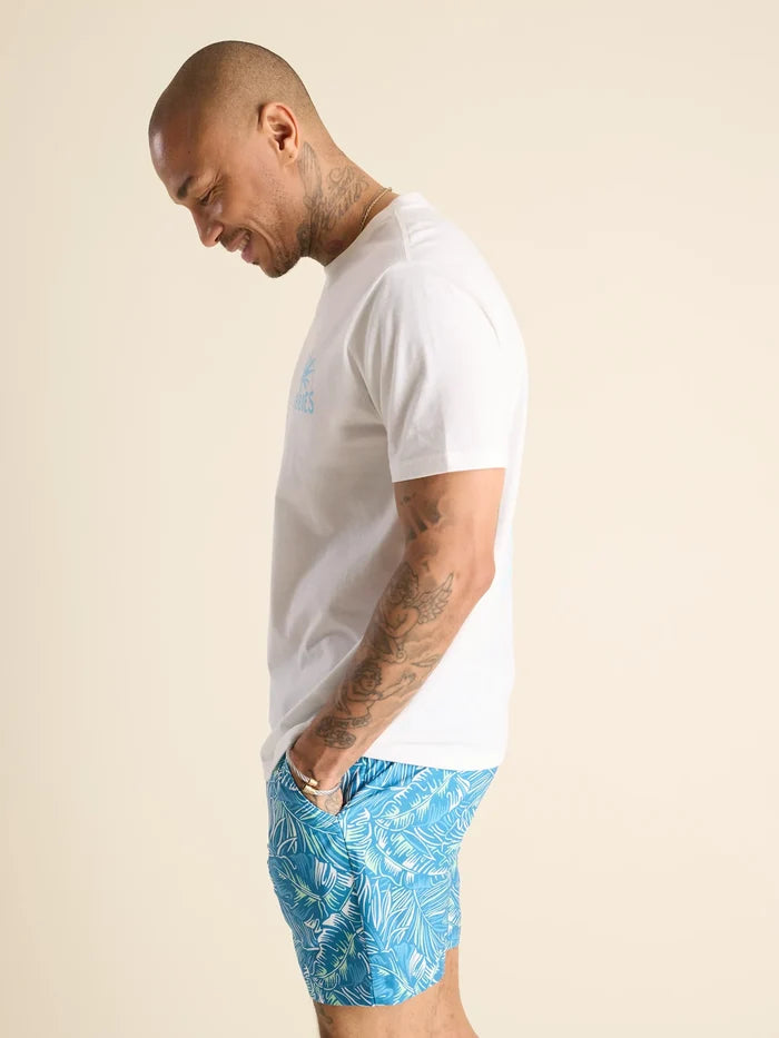 The Going in the Duffle (Non Pocket Graphic T-Shirt) - Pure White - Image 4 - Chubbies Shorts