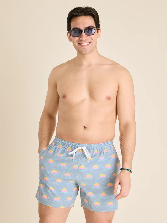 The Heat Waves- Gray 5.5" (Classic Lined Swim Trunk) - Image 2 - Chubbies Shorts