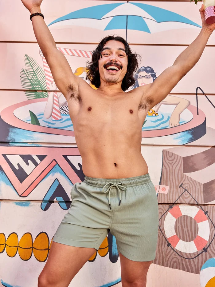 The In Fields 5.5" (Textured Lined Swim) - Image 3 - Chubbies Shorts