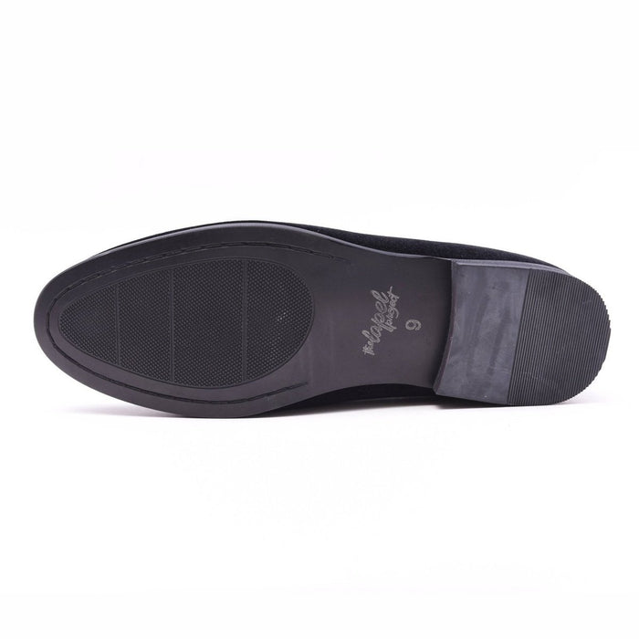 The Lapel Project The Lapel Project Black Velvet Loafer Prom Wedding Slip On Mens Dress Shoes