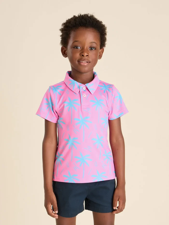 The Lil Prince of Prints (Toddler Performance Polo) - Image 1 - Chubbies Shorts