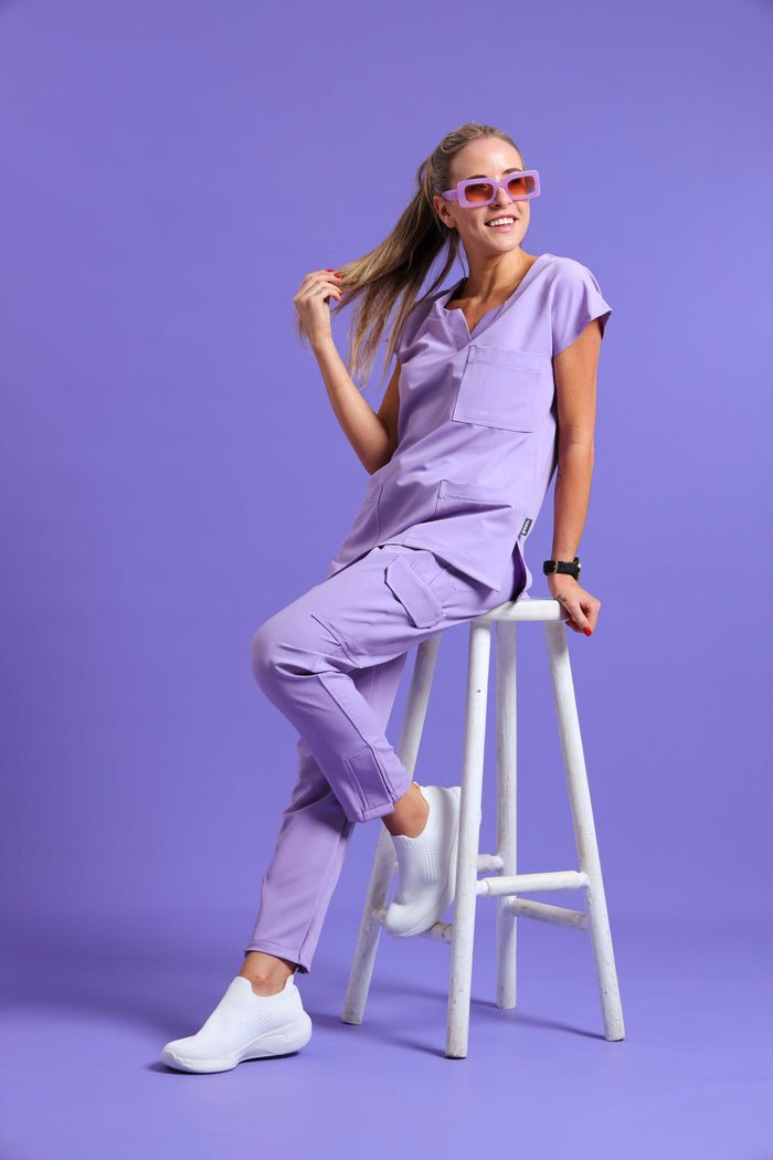 THE LUX LADIES NALEDI PETAL TOP - Greens Medi Scrubs South Africa - Premium Medical Uniforms & Apparel - Delivery Across SA