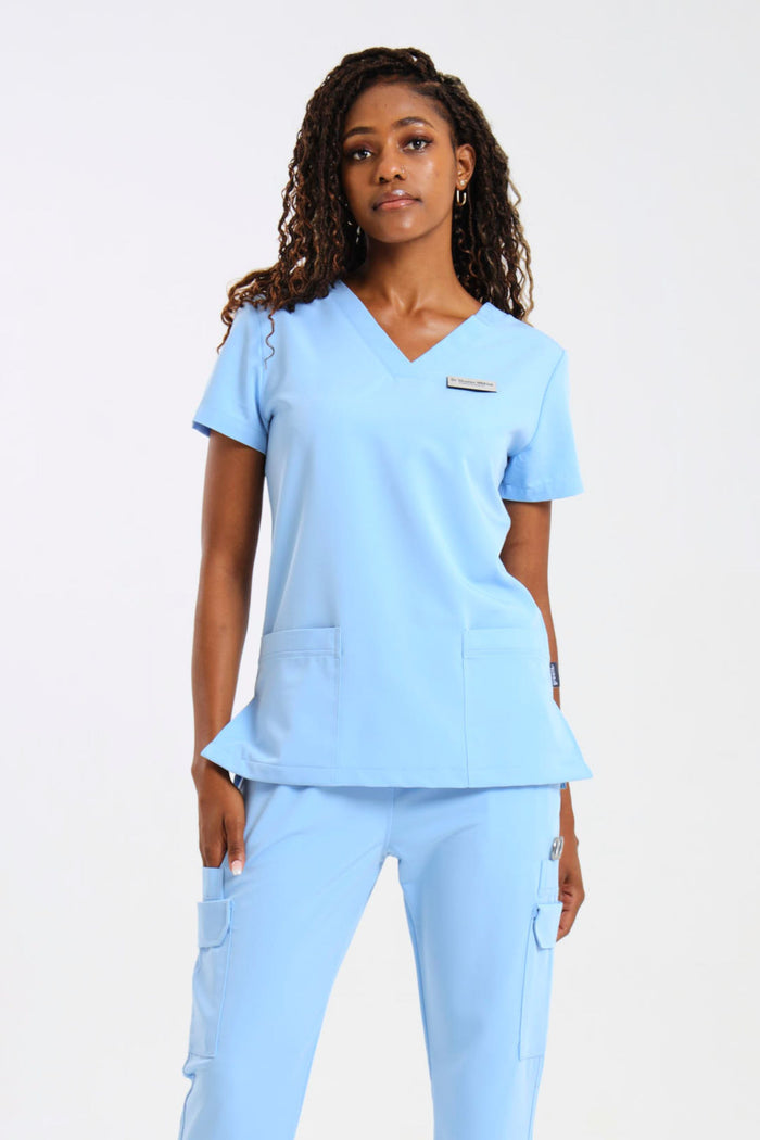 THE LUX LADIES V-NECK FEMME TOP - Greens Medi Scrubs South Africa - Premium Medical Uniforms & Apparel - Delivery Across SA