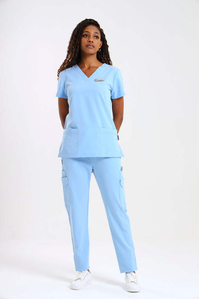 THE LUX LADIES V-NECK FEMME TOP - Greens Medi Scrubs South Africa - Premium Medical Uniforms & Apparel - Delivery Across SA