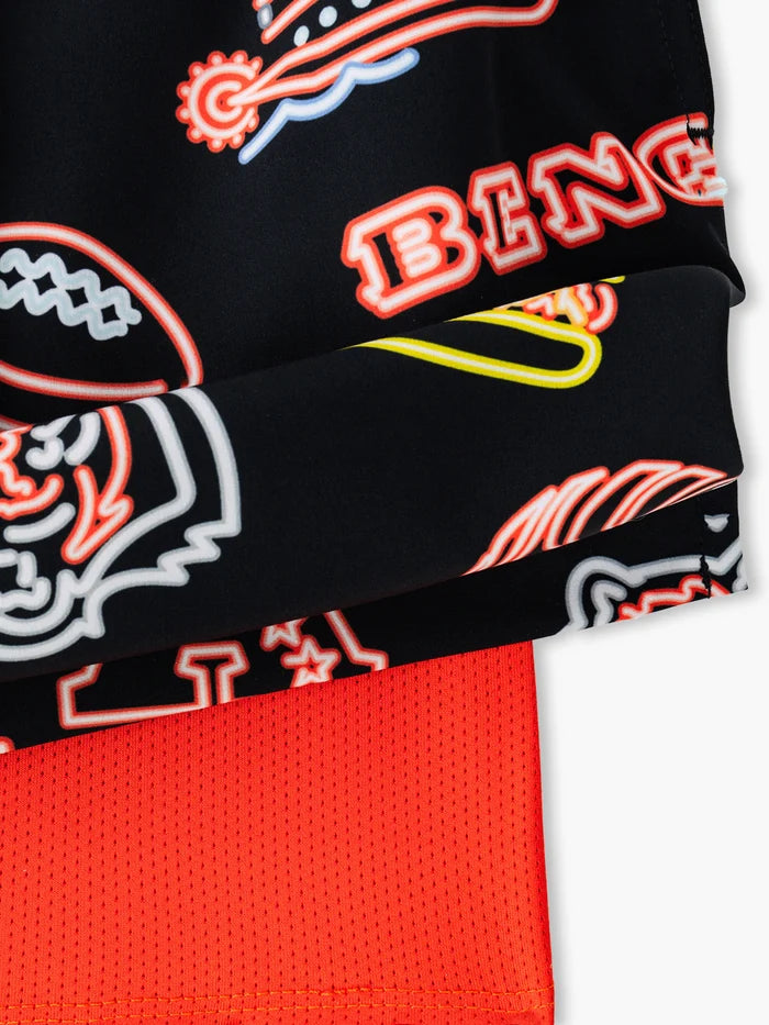 The Neon Bengals 5.5" (NFL Classic Lined Swim Trunks) - Image 2 - Chubbies Shorts