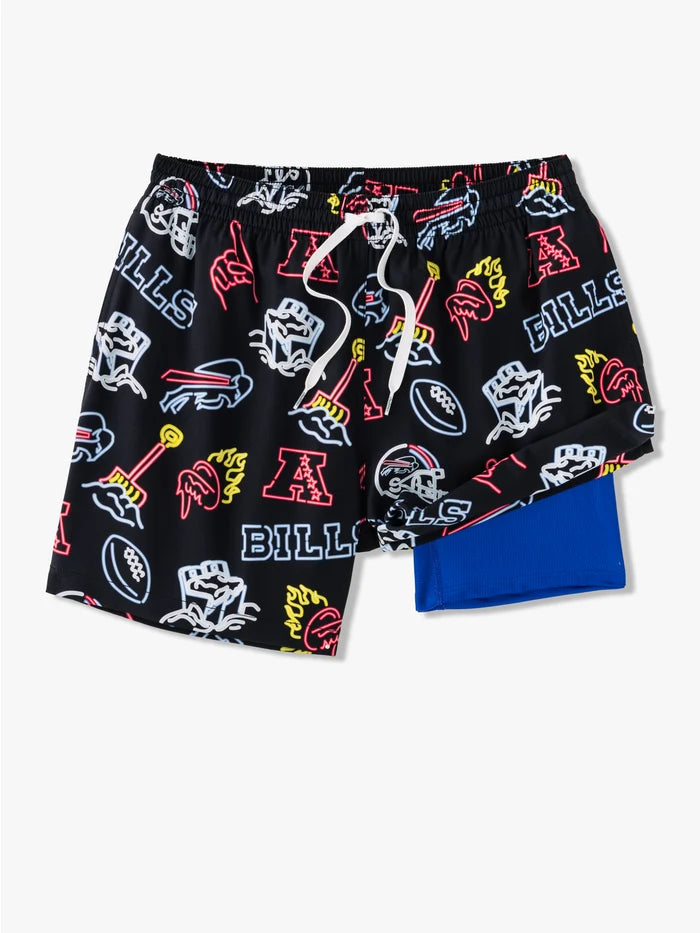 The Neon Bills 5.5" (NFL Classic Lined Swim Trunks) - Image 1 - Chubbies Shorts