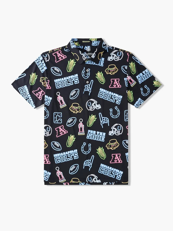 The Neon Colts (NFL Performance Polo) - Image 1 - Chubbies Shorts