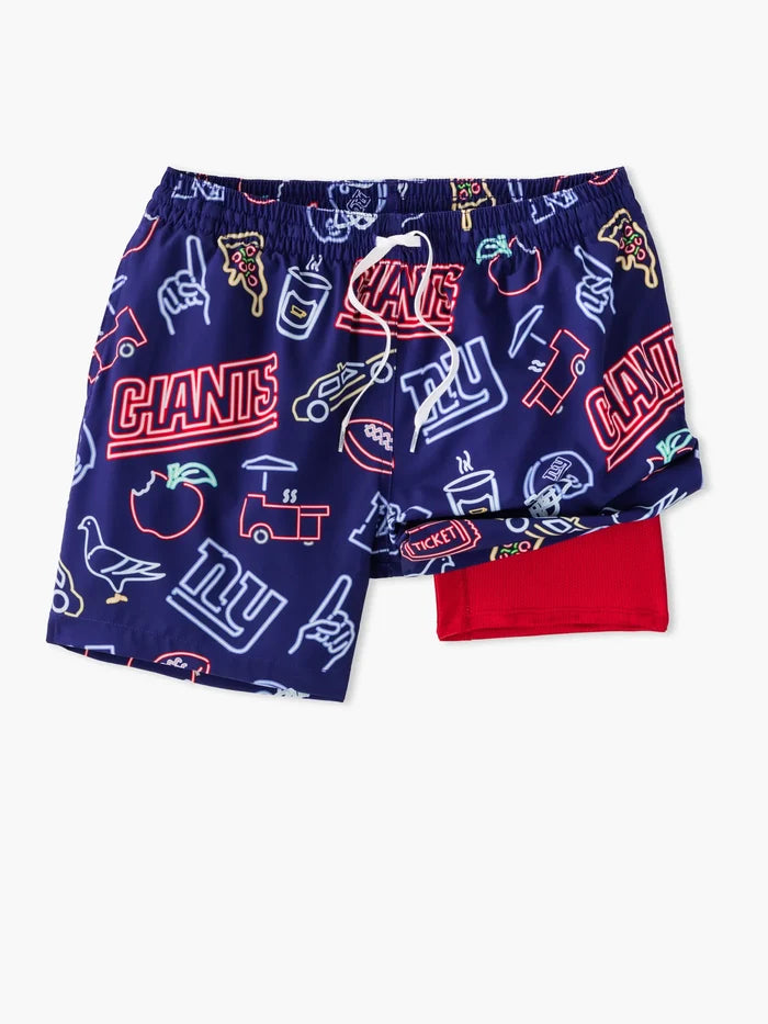 The Neon Giants 5.5" (NFL Classic Lined Swim Trunks) - Image 1 - Chubbies Shorts