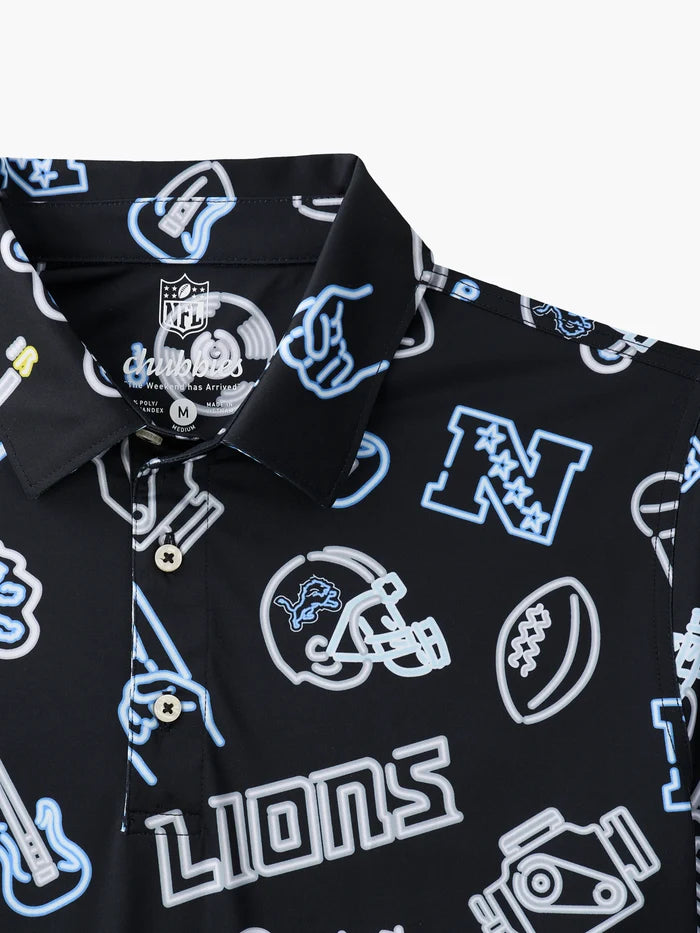 The Neon Lions (NFL Performance Polo) - Image 2 - Chubbies Shorts