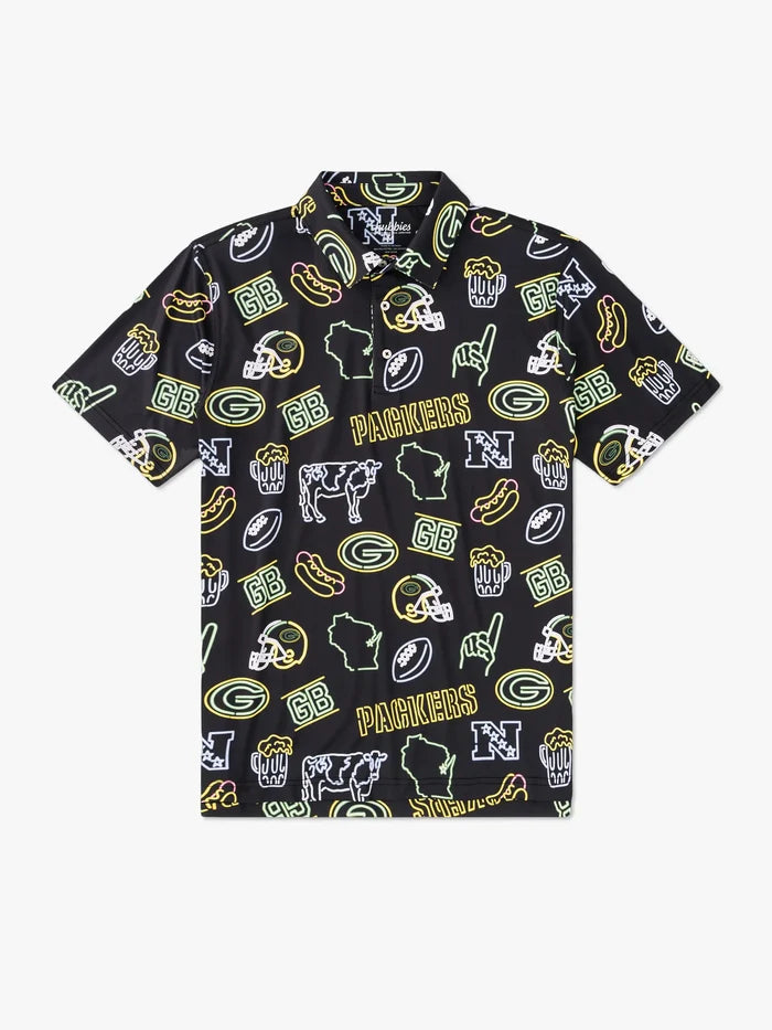 The Neon Packers (NFL Performance Polo) - Image 1 - Chubbies Shorts