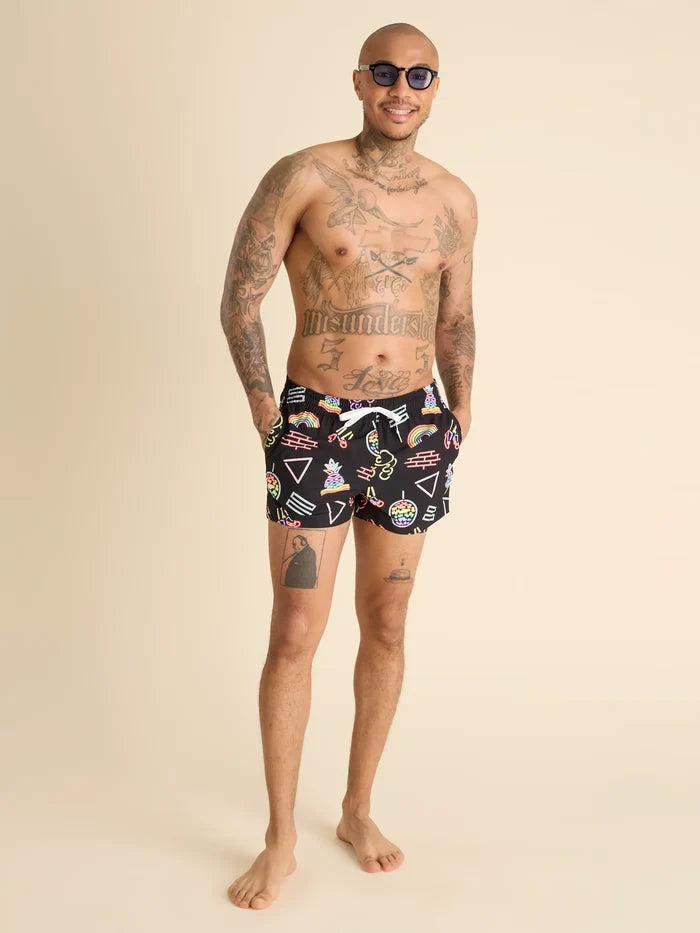 The Neon Pride 4" (Classic Lined Swim Trunks) - Image 5 - Chubbies Shorts