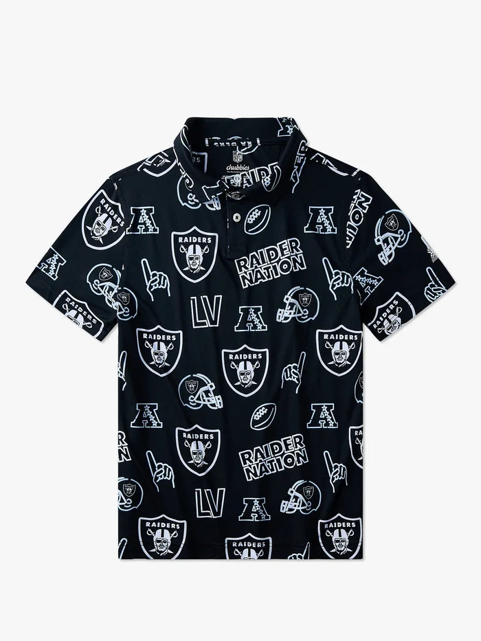 The Neon Raiders (NFL Boys Performance Polo) - Image 1 - Chubbies Shorts