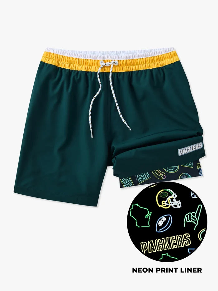 The Packers 5.5" (NFL Classic Lined Swim Trunks) - Image 1 - Chubbies Shorts