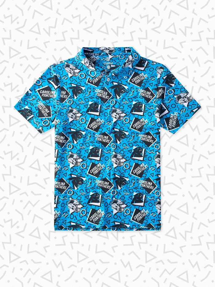 The Panthers Game Day Fit (Boys Performance Polo) - Image 1 - Chubbies Shorts