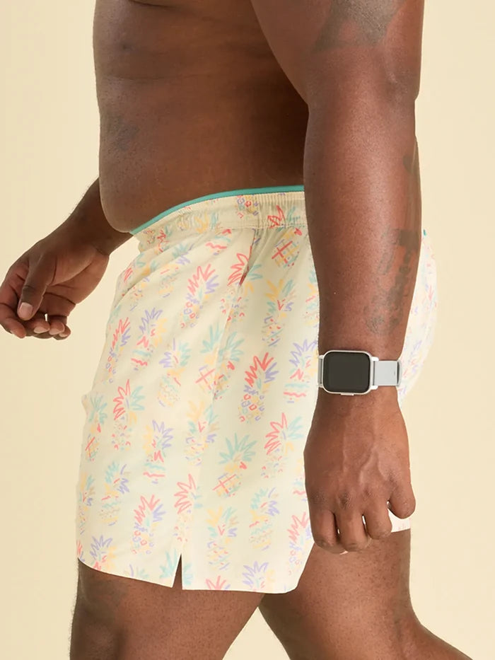The Pastel Pineapples 5.5" (Ultimate Training Short with Hidden Liner) - Image 4 - Chubbies Shorts