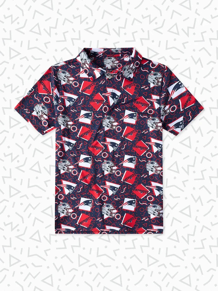 The Patriots Game Day Fit (Boys Performance Polo) - Image 1 - Chubbies Shorts