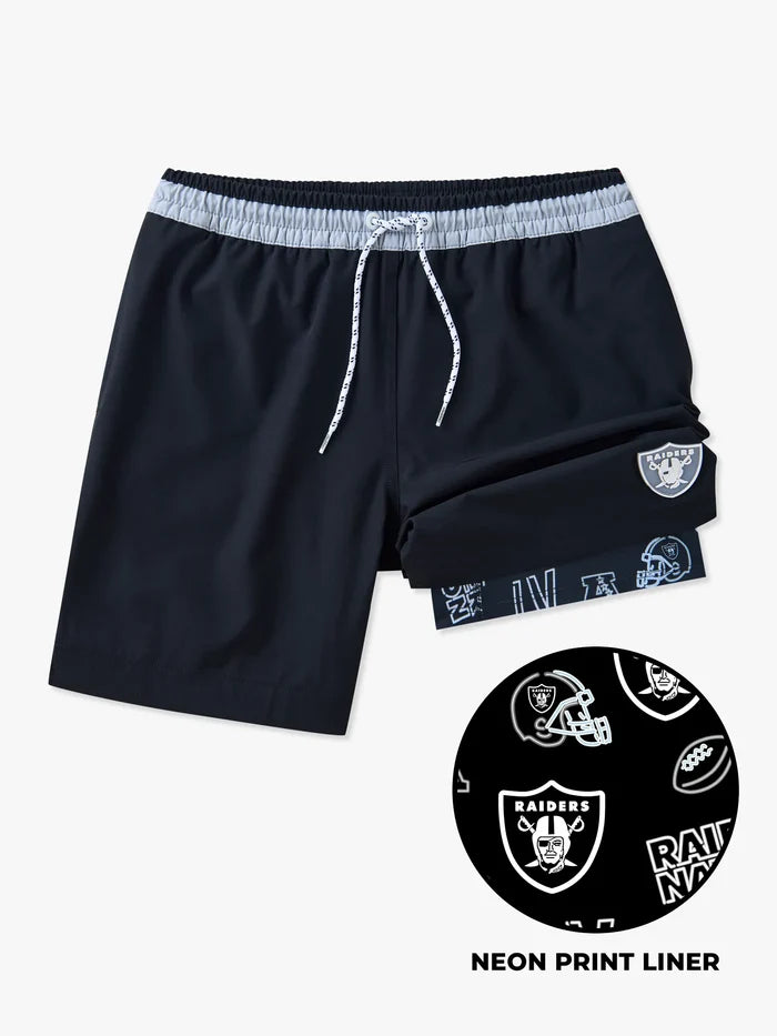 The Raiders 5.5" (NFL Classic Lined Swim Trunks) - Image 1 - Chubbies Shorts